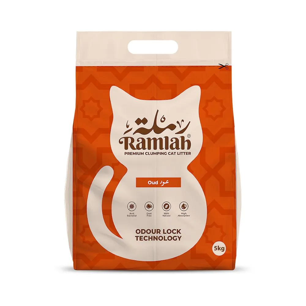 Ramlah Premium Clumping Cat Litter – Oud Scent – 5kg