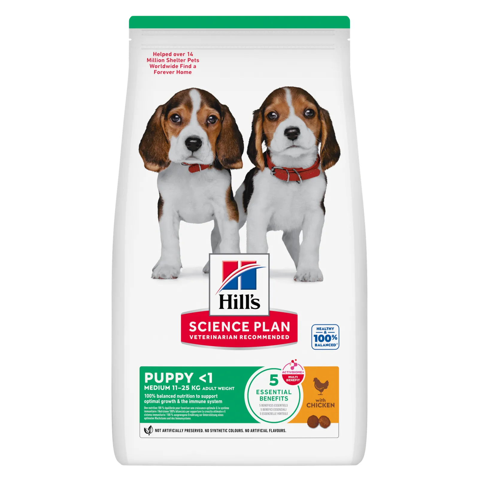 Hill’s Science Plan Medium puppy food with chicken -14KG