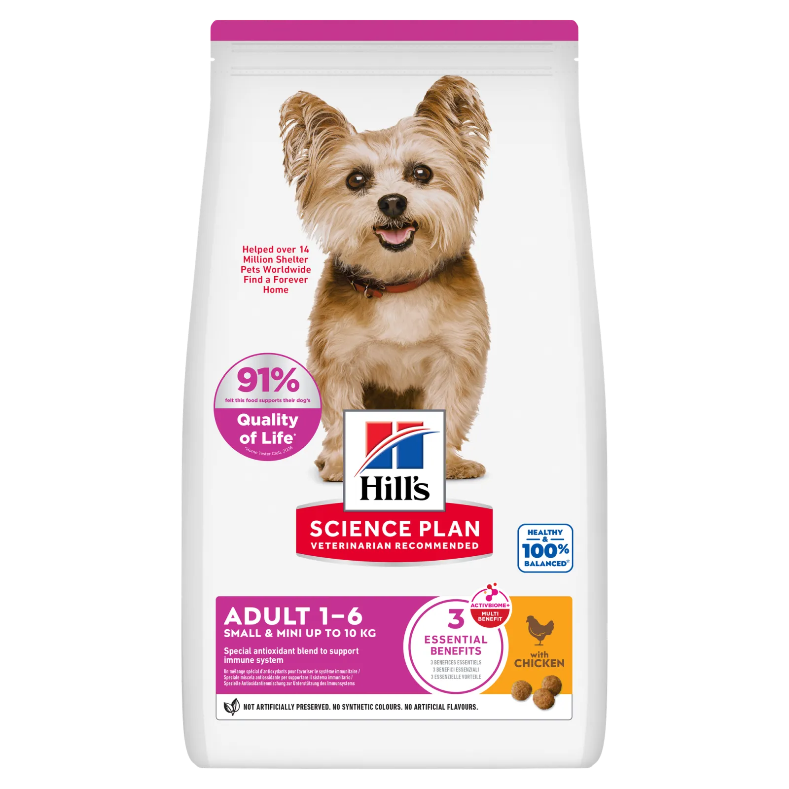 Hill’s Science Plan Small and mini adult dog food with chicken -1.5KG