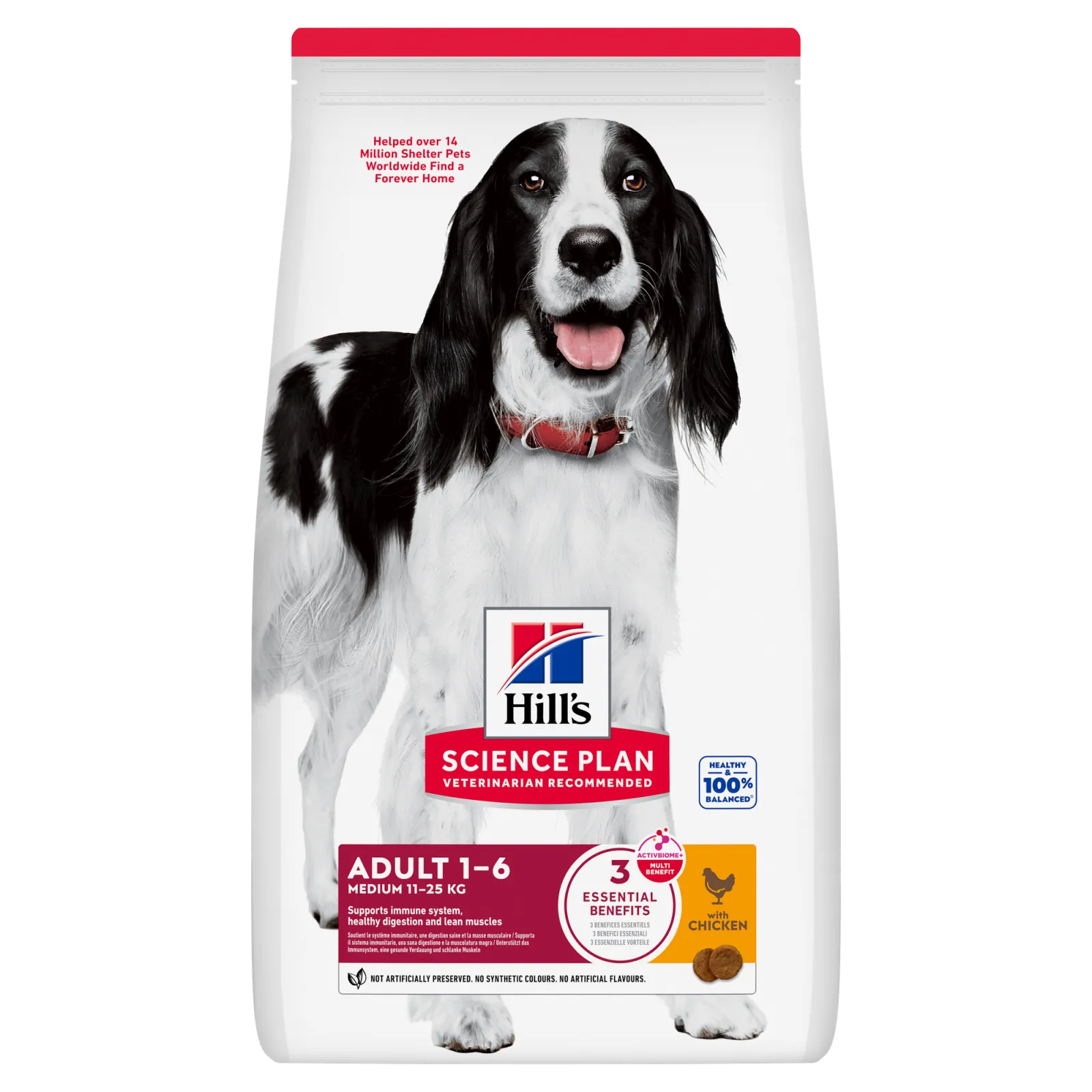 Hill’s Science Plan Medium adult dog food with chicken -14KG