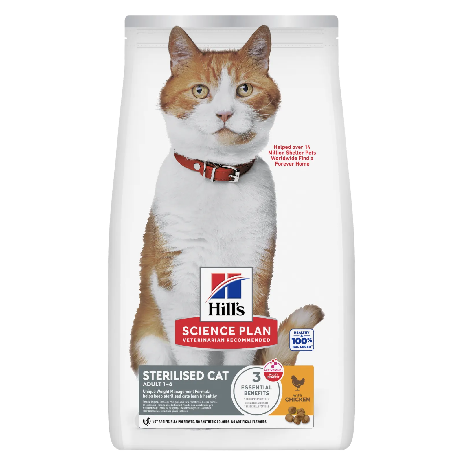Hill’s Science Plan Sterilised adult cat food with chicken -3KG