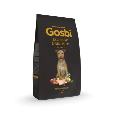 Gosbi EXCLUSIVE GRAIN FRE Dog adult medium duck 3KG
