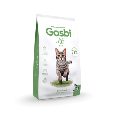 Gosbi Life Cat Sterilized with Salmon 12KG