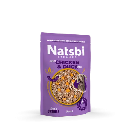Natsbi Steamed  Dog Whit Chicken & Duck 200gm