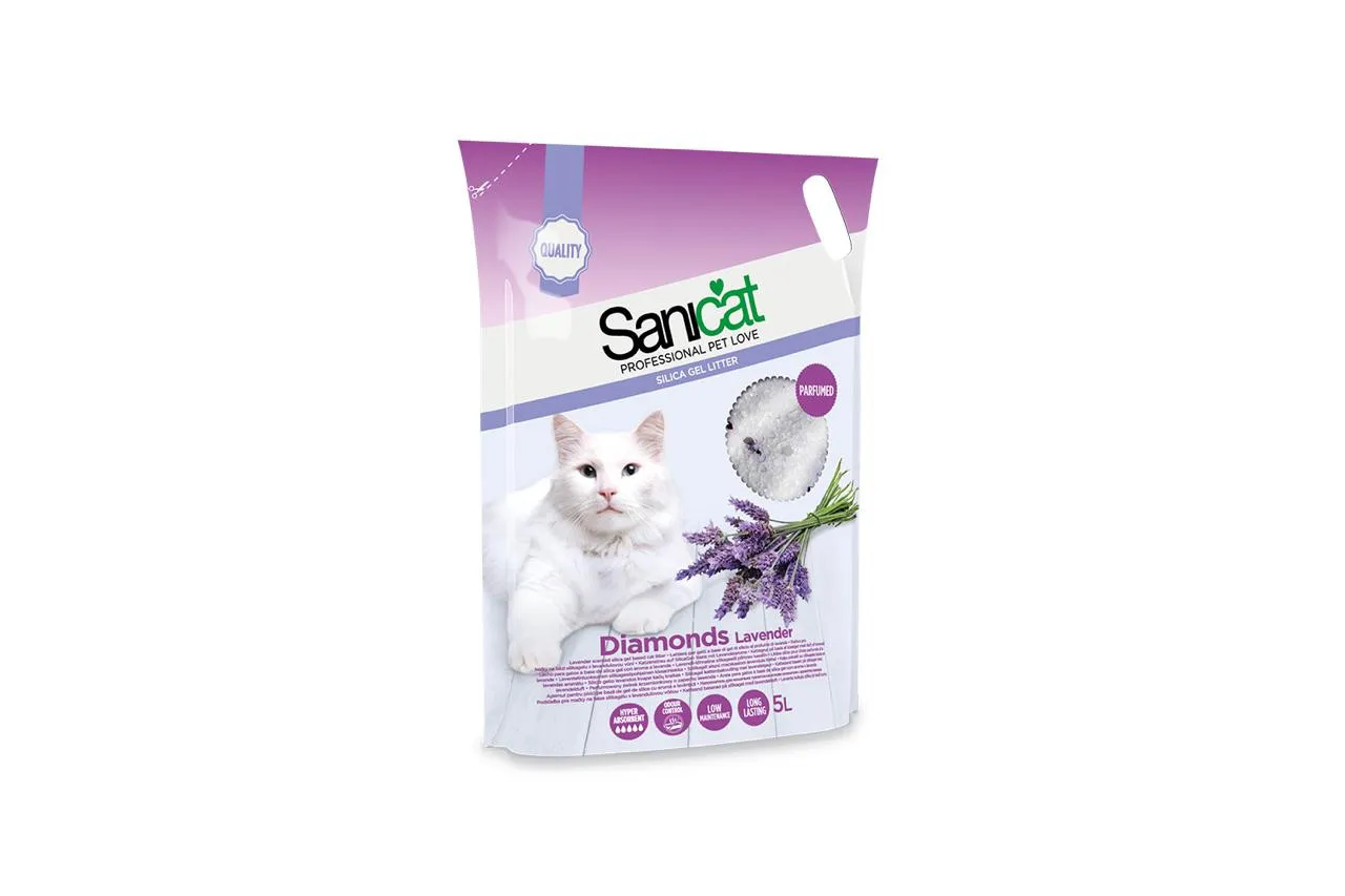 SaniCat Diamonds Silica Gel - Lavender 5L