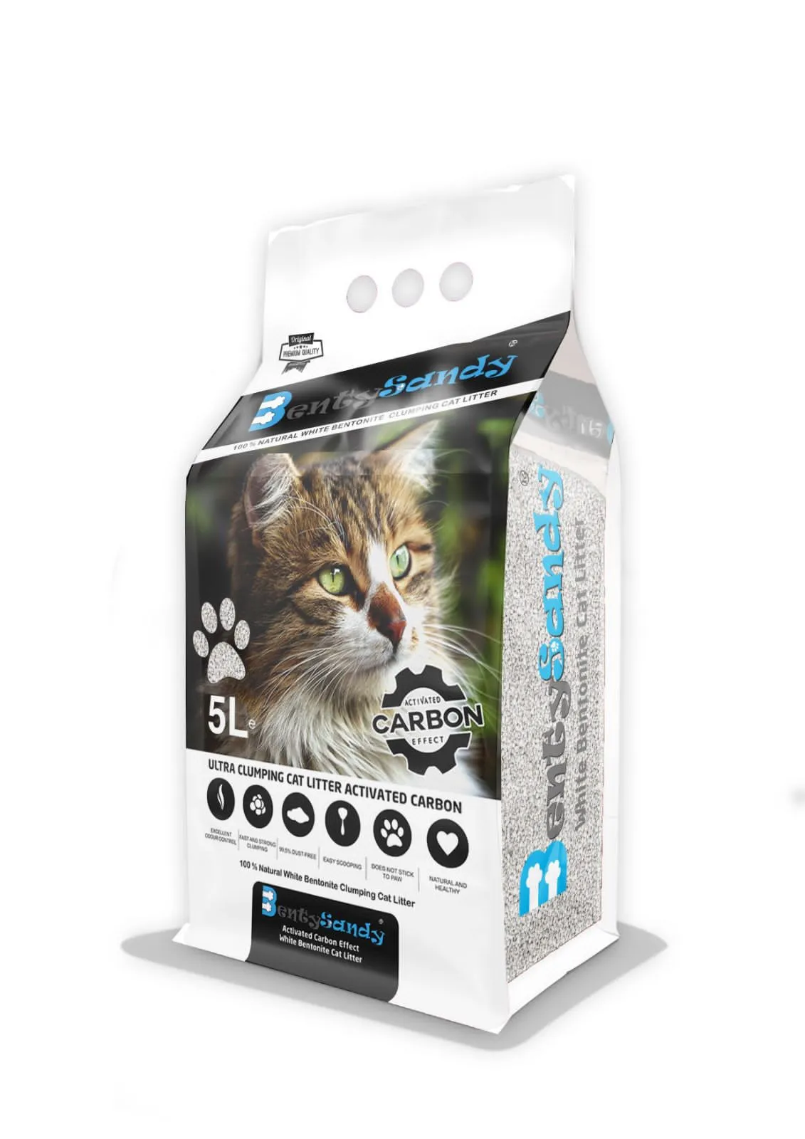BentySandy Clumping Cat Litter - Carbon Active 5L