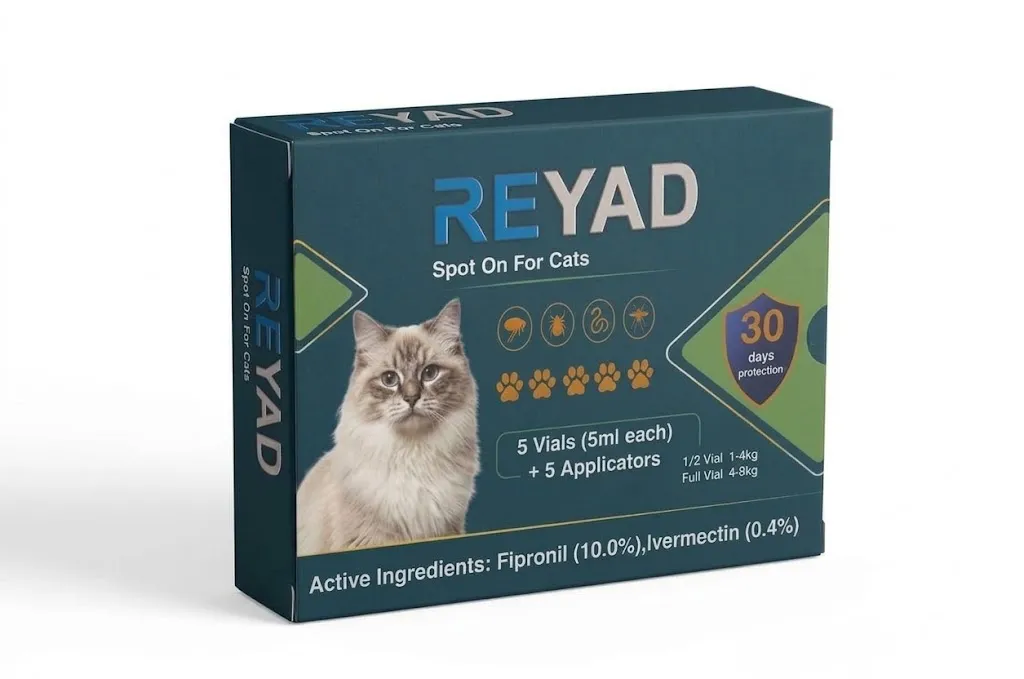 REYAD Spot-On for Cat - 5 Vials (5 ml each) + 5 Applicators