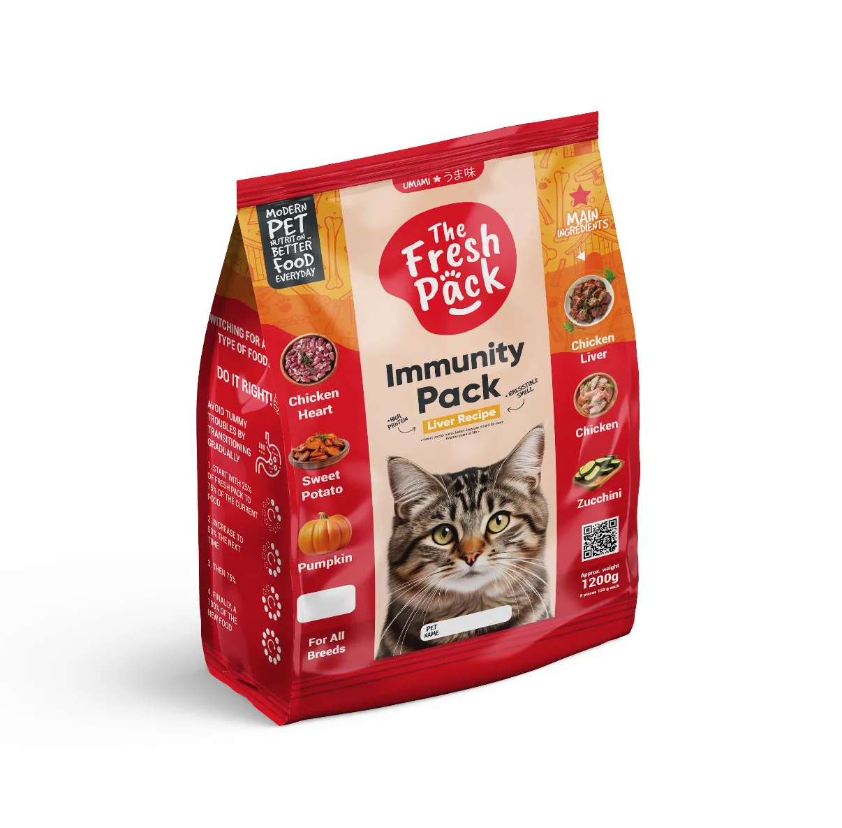 Fresh Pack -Immunity Pack for Cats 1200 gm