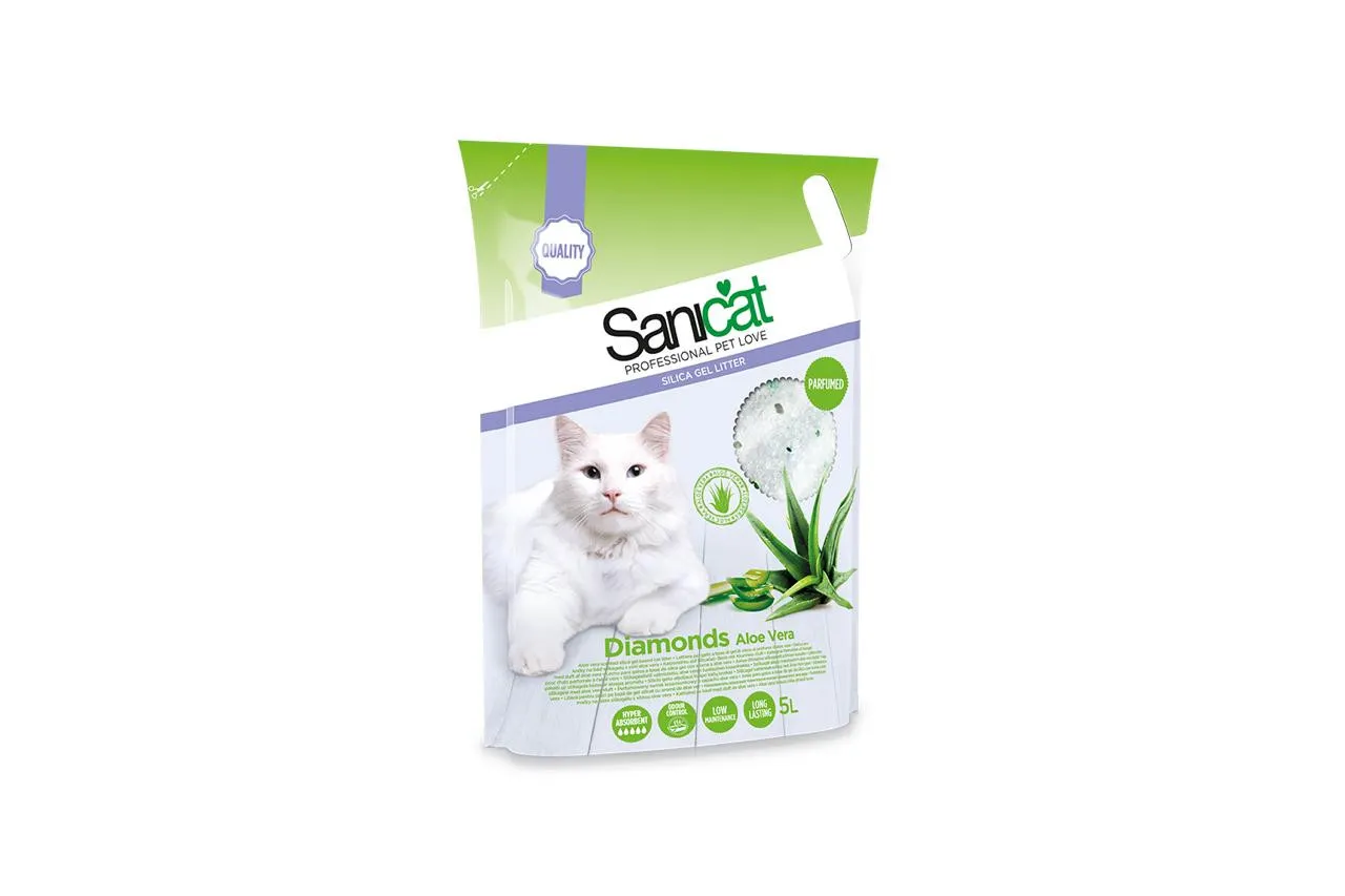 SaniCat Diamonds Silica Gel - AloeVera 5L