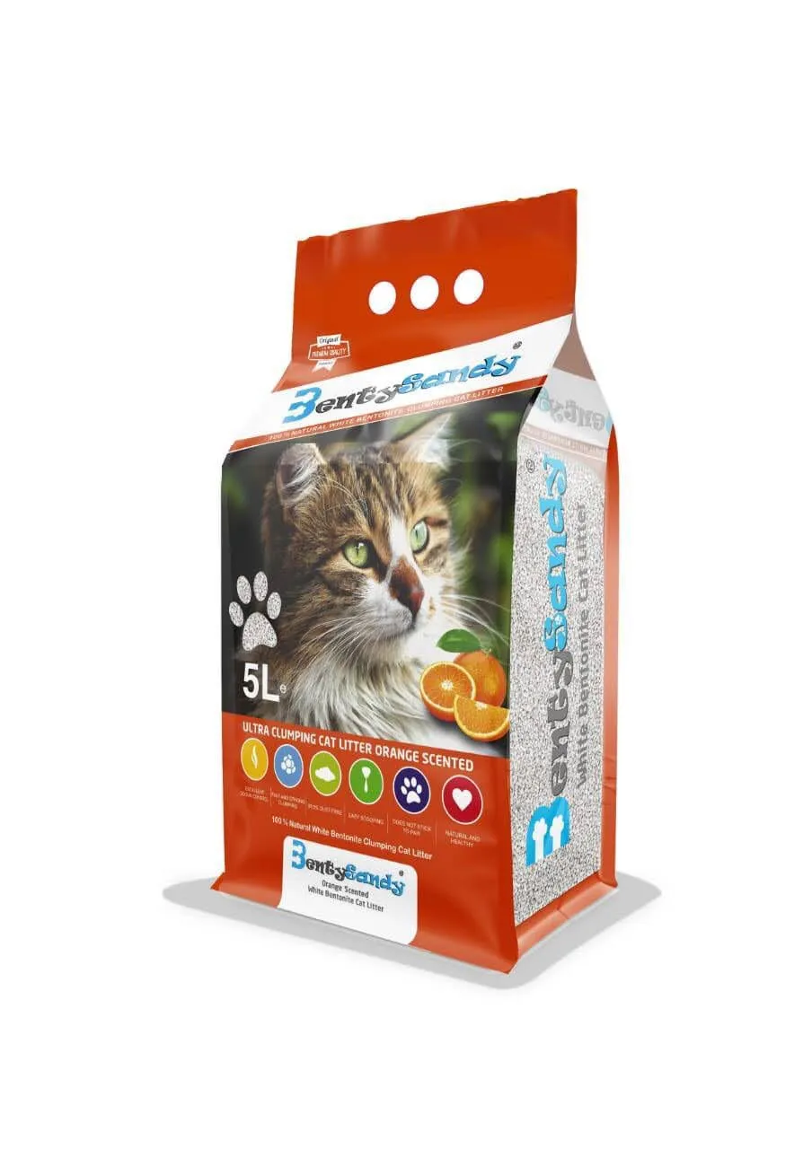 BentySandy Clumping Cat Litter - Orange Scented 5L