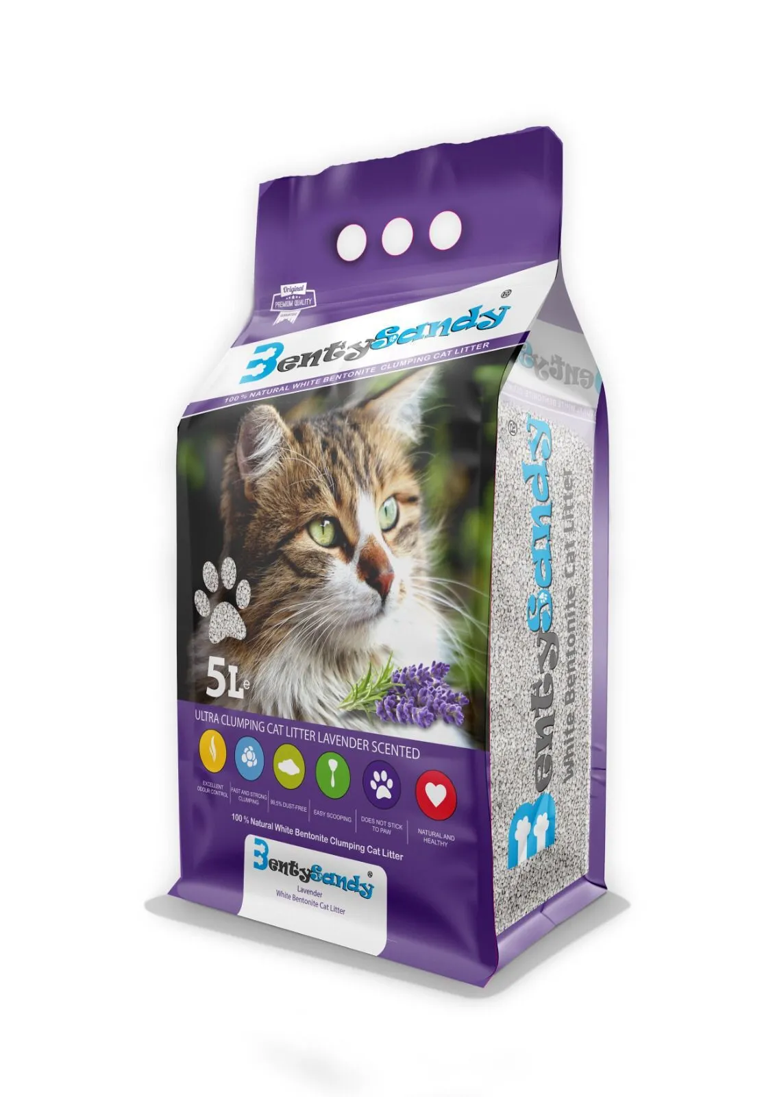 BentySandy Clumping Cat Litter - Lavender Scented - 5L