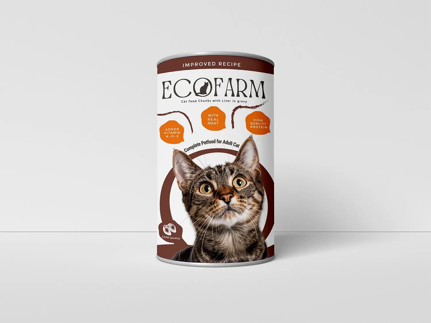 طعام رطب قطط ECOFARM كبد 400 جرام
