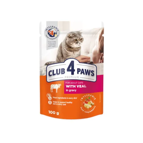 طعام رطب قطط CLUB 4 PAWS 100 جرام