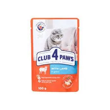طعام رطب CLUB 4 PAWS لحم ضأن 100 جرام