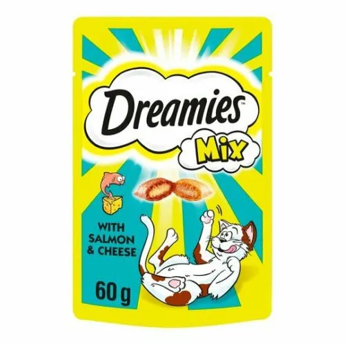 Dreamies Adult Cat Treats MIX with Salmon & Cheese 60gm
