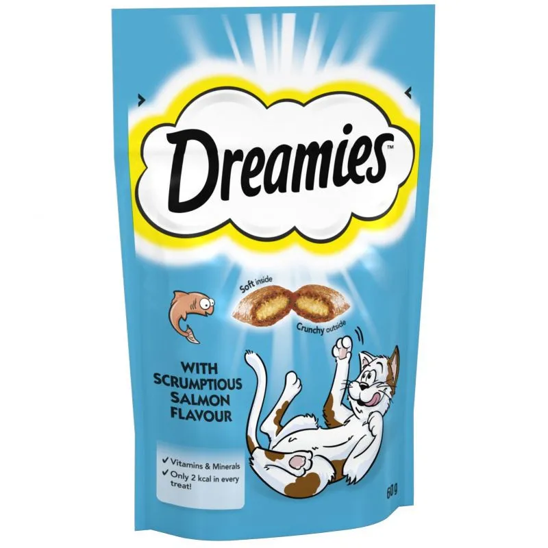 Dreamies Adult Cat Treats with Salmon 60 gm