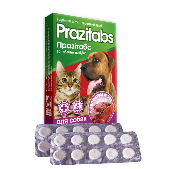 Prazitabs Dewormer for Dogs and Cats ( 10 tab.)