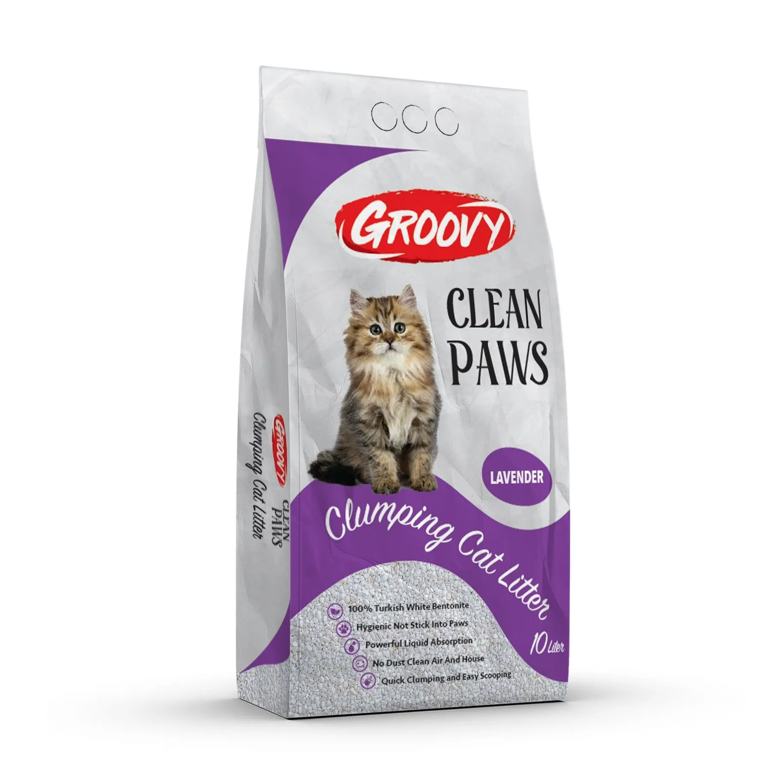 Groovy Clumping Cat Litter - Lavender - 10L