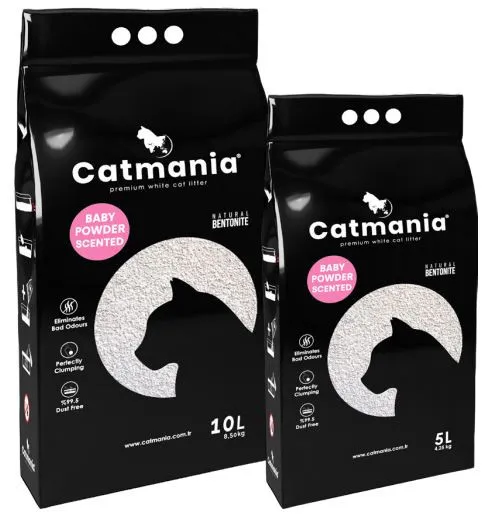 Catmania Baby Powder Scented Clumping Cat Litter - 5L