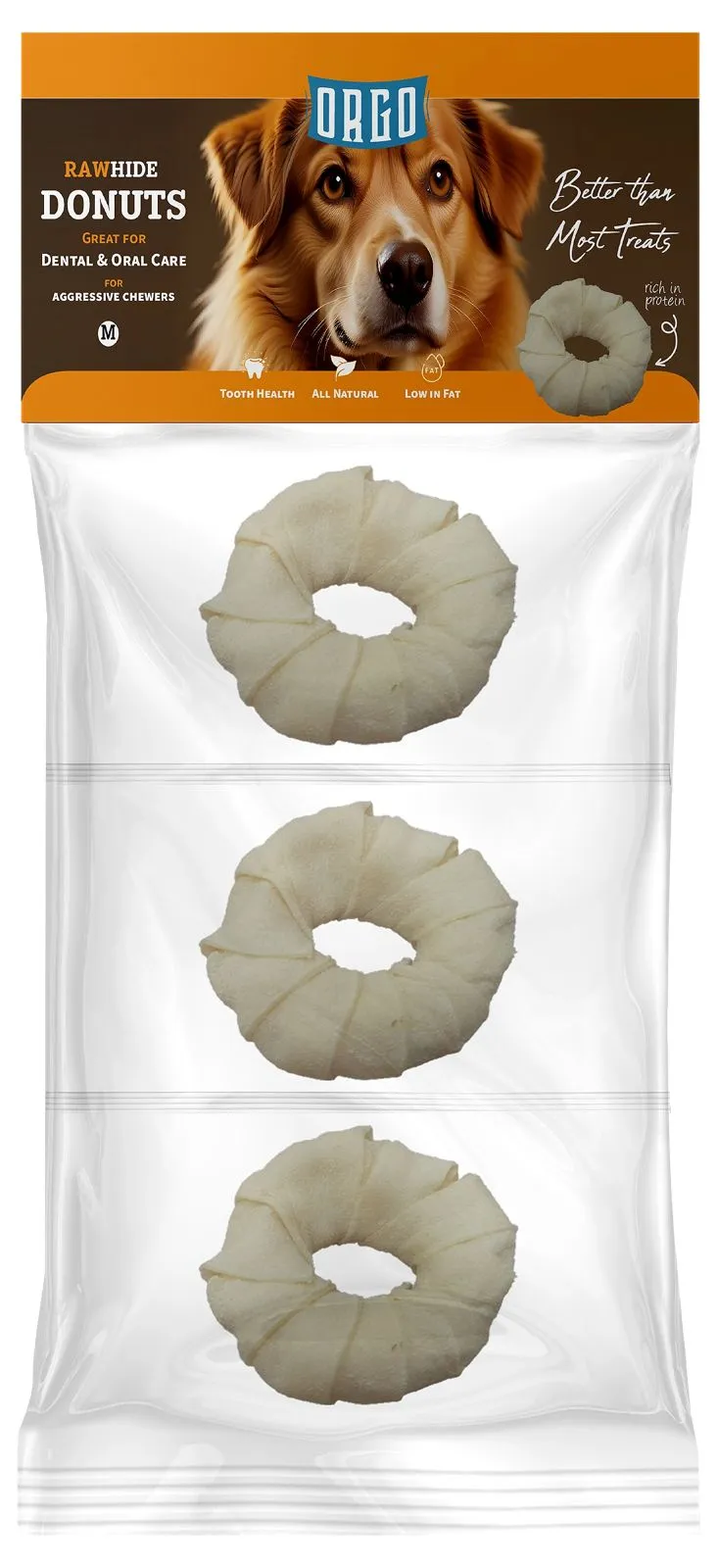 Orgo Rawhide DONUTS - 3 PCs. - Small