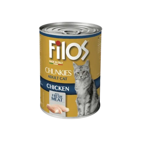 Filos Chunks with CHICKEN Cat wet food - 405gm