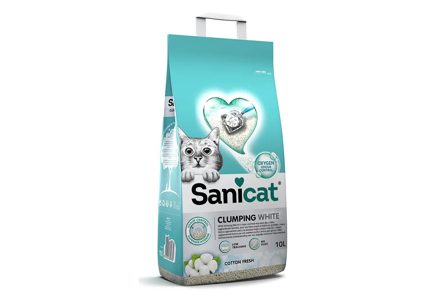 Sanicat Clumping White Cotton Fresh Cat Litter 20 L