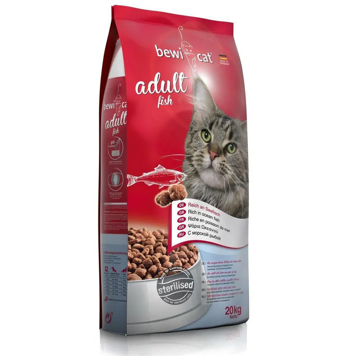 Bewi Cat Fish Adult Cat Dry Food - 20 kg