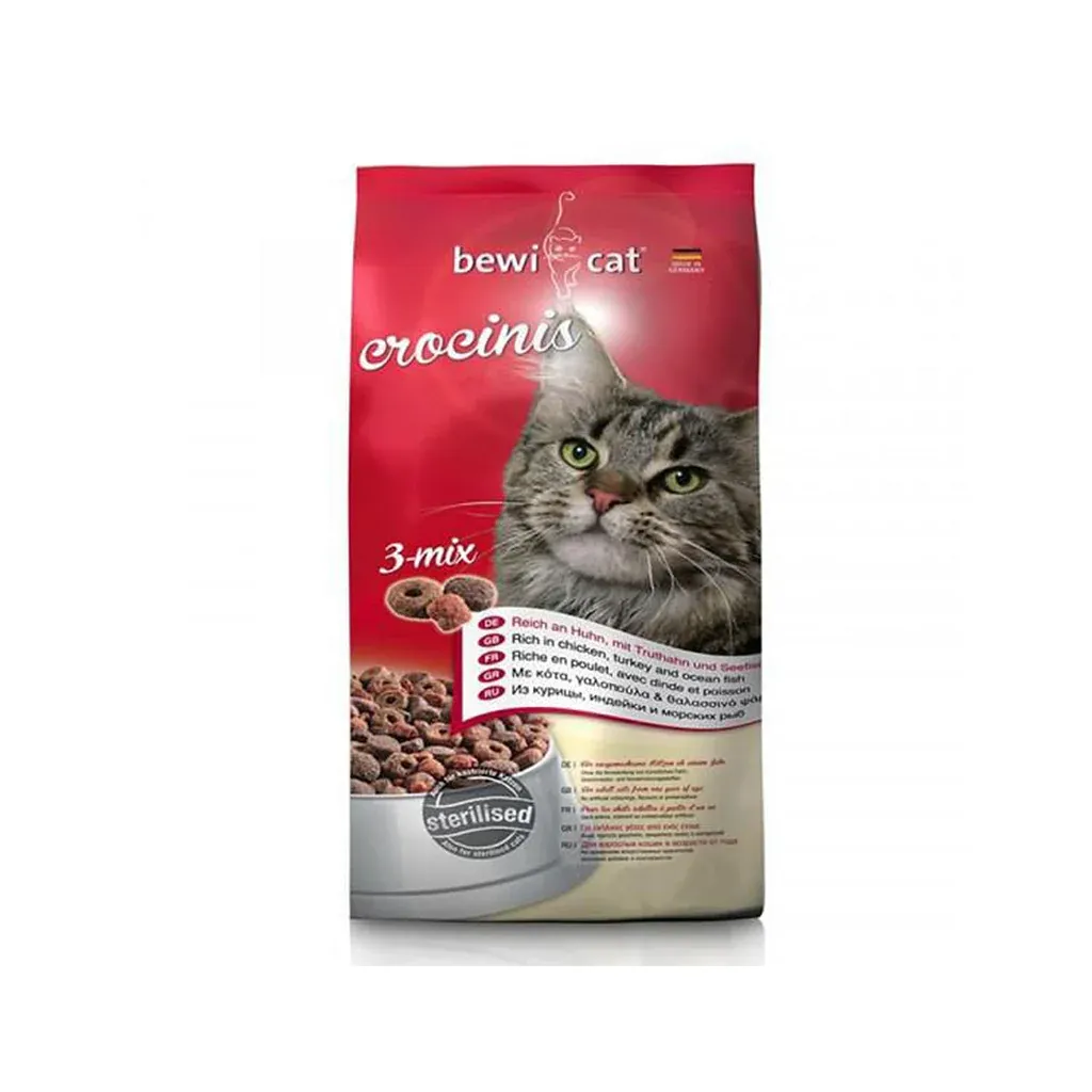Bewi Cat Crocinis 3-mix Adult Cat Dry Food - 1 kg