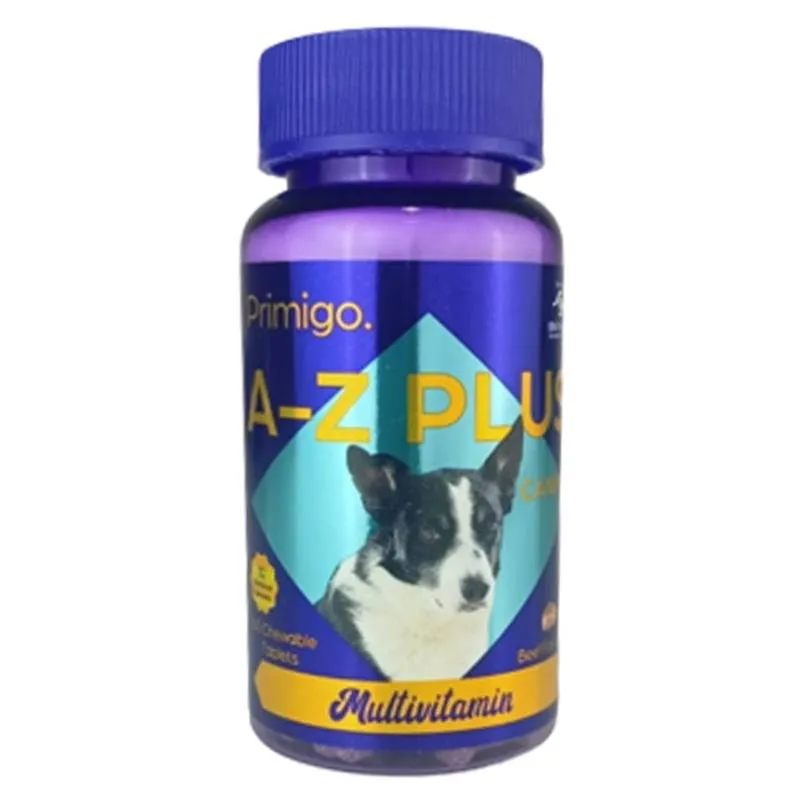 Primigo A–Z Plus Canine Multivitamin With Beef Flavor  for Dogs -  60 Tablets