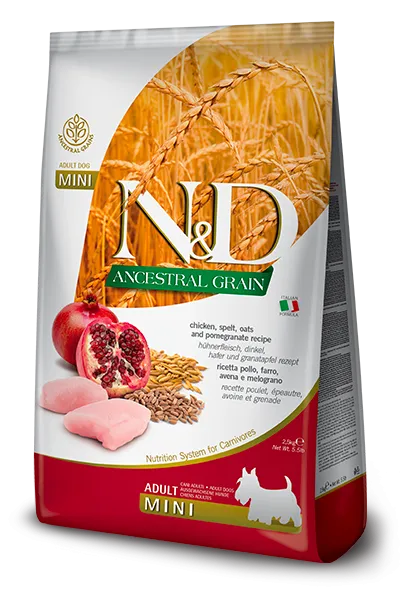 Farmina N&D Ancestral Grain - Adult for Mini Breeds 2.5 Kg