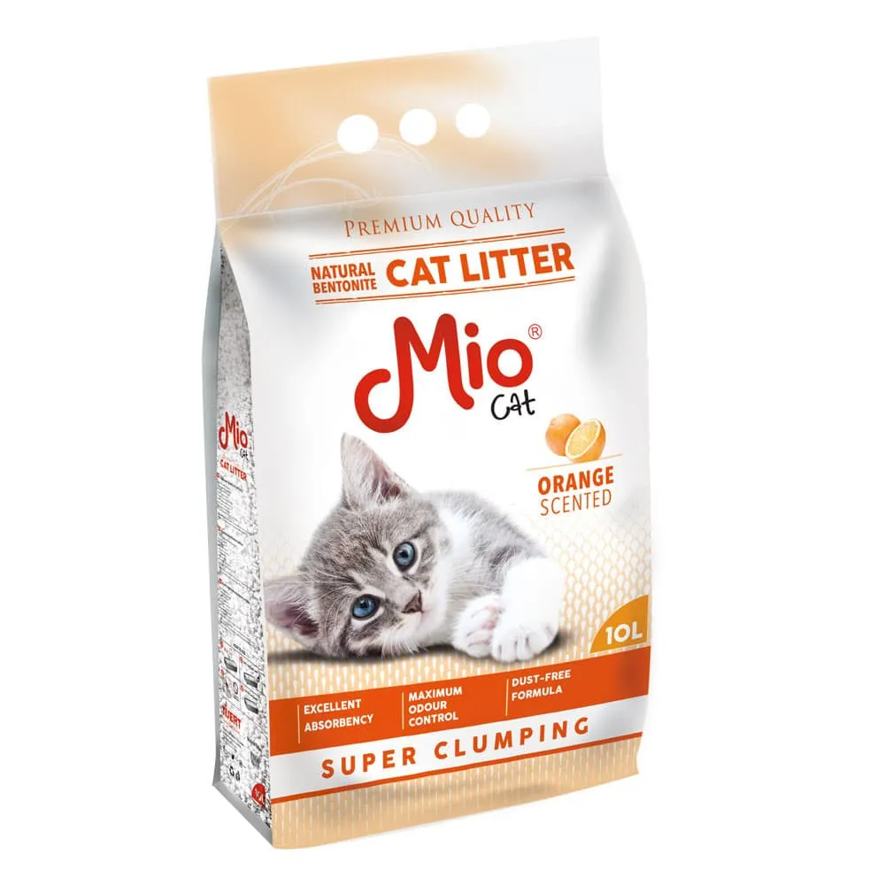 Mio Cat Super Clumping Cat Litter - Orange 10L