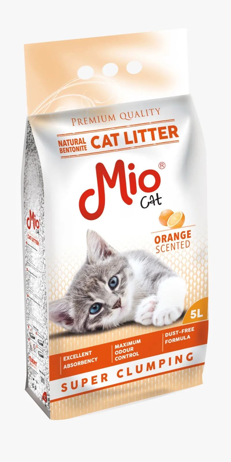 Mio Cat Super Clumping Cat Litter - Orange 5L