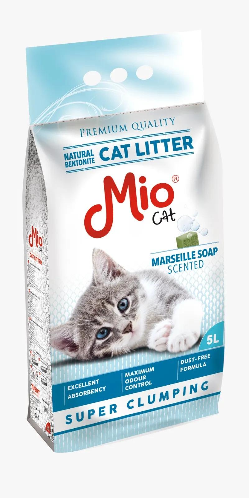 Mio Cat Super Clumping Cat Litter - Marseille Soap 5L
