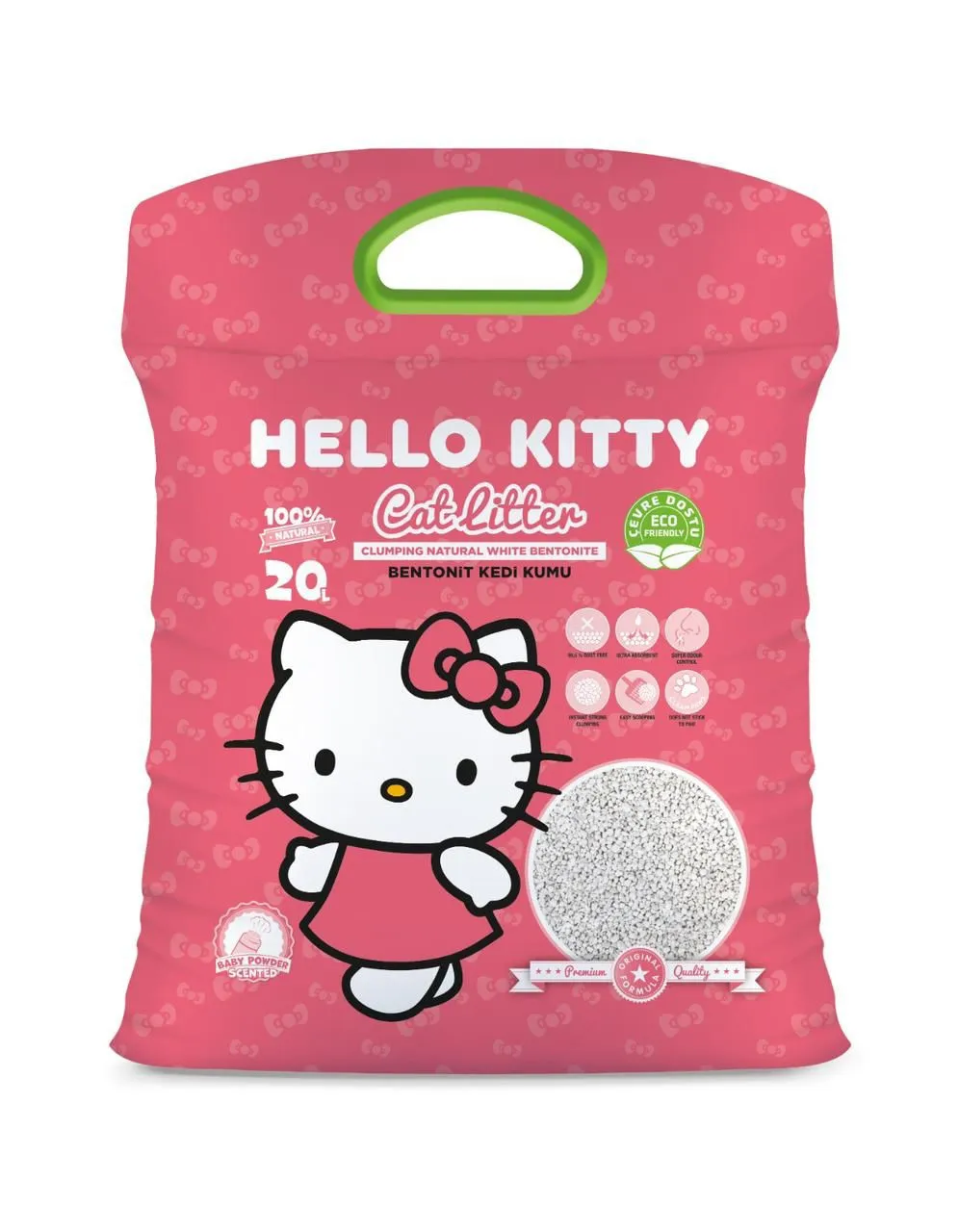 Hello Kitty Clumping Cat Litter - Baby Powder 20L