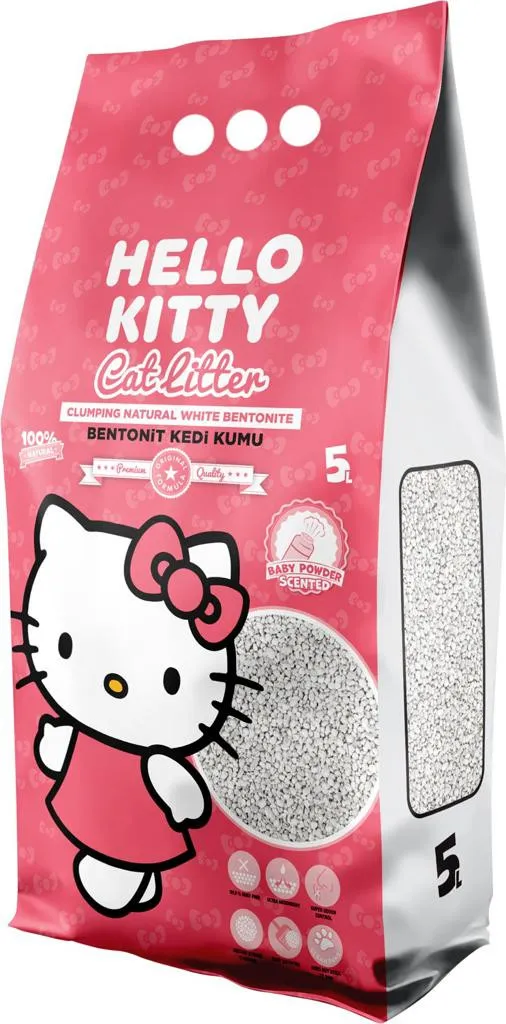 Hello Kitty Clumping Cat Litter - Baby Powder 5L