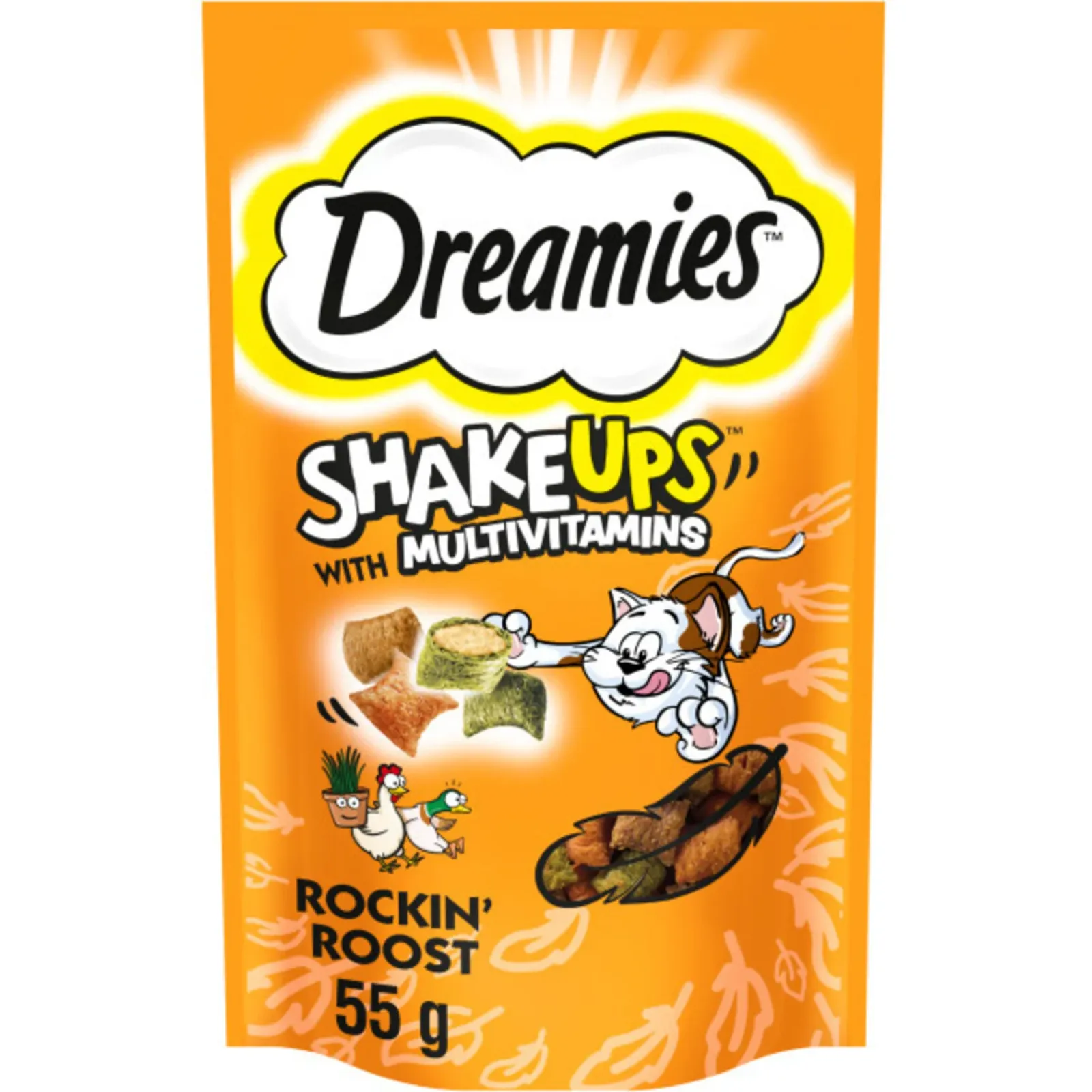 Dreamies SHAKEUPS with Multivitamins - Chicken and Duck - 55gm