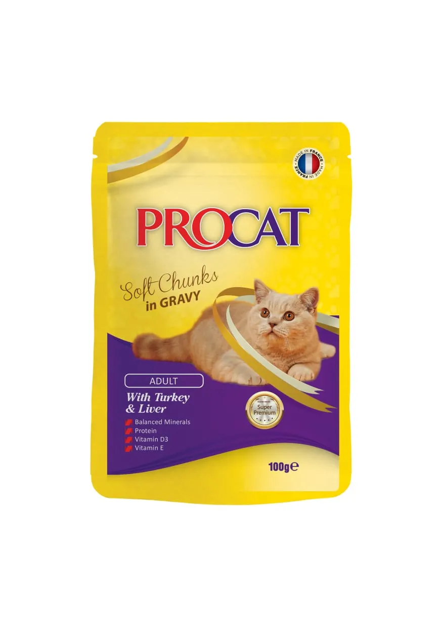 PRO CAT Pouch Turkey & Liver 100 gm