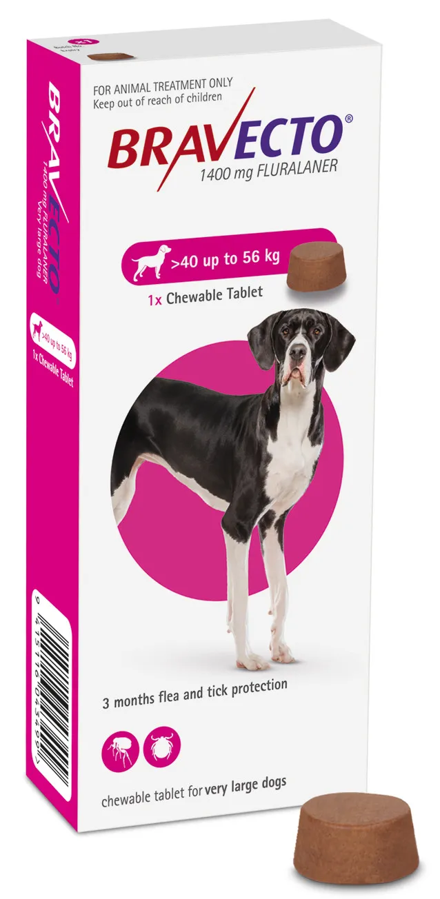 Bravecto Dog 1400mg | 40kg-56kg