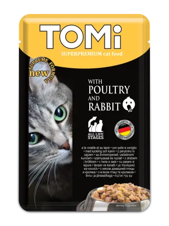 طعام رطب قطط TOMI أرنب 100 جرام