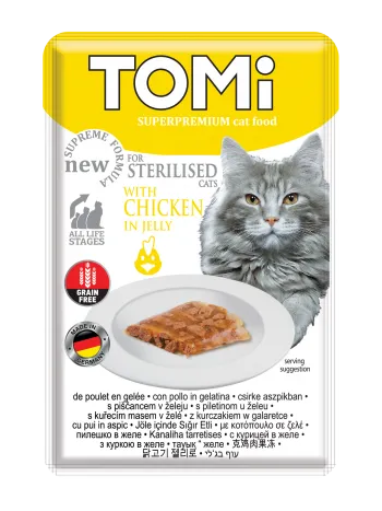 طعام رطب قطط TOMI دجاج 85 جرام