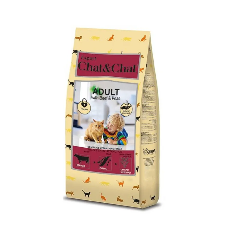 Chat&Chat Adult Cat Food With Beef & Peas - 900gm