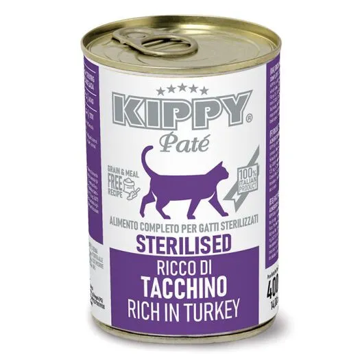 KIPPY Pate TURKEY for Sterilised Cats 400gm