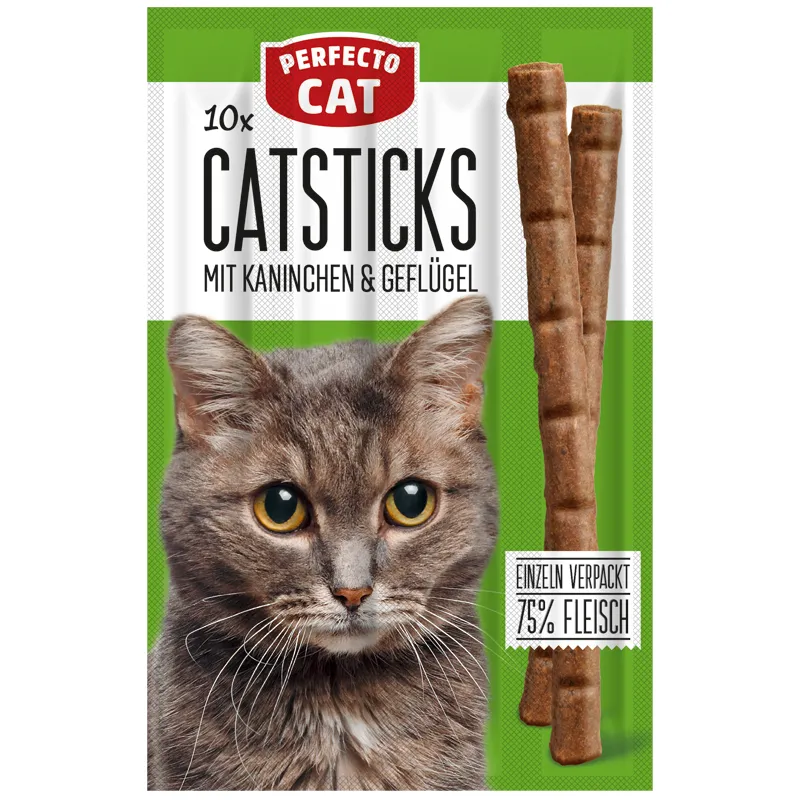 Perfecto Cat 10 Sticks Rabbit & Poultry 50gm