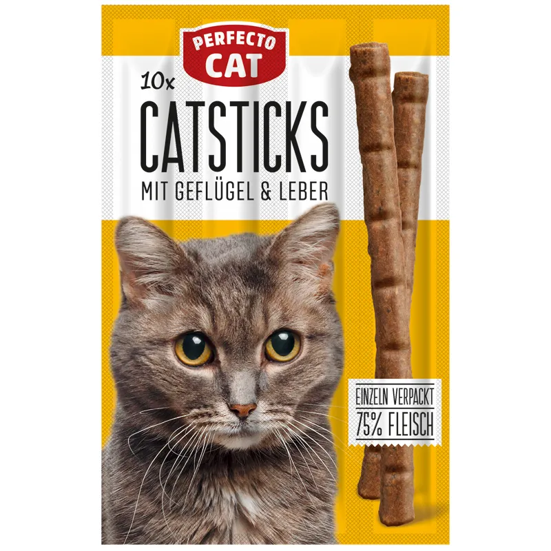 Perfecto Cat 10 Sticks - Poultry, Liver 50gm