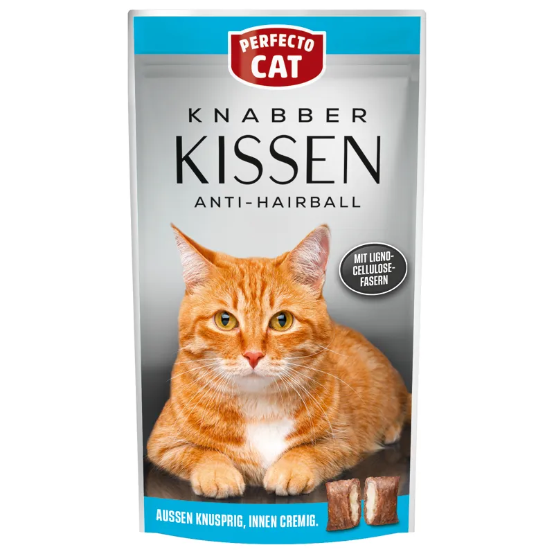 Perfecto Cat Feine Knabber Kissen Anti Hairball - 50 gm