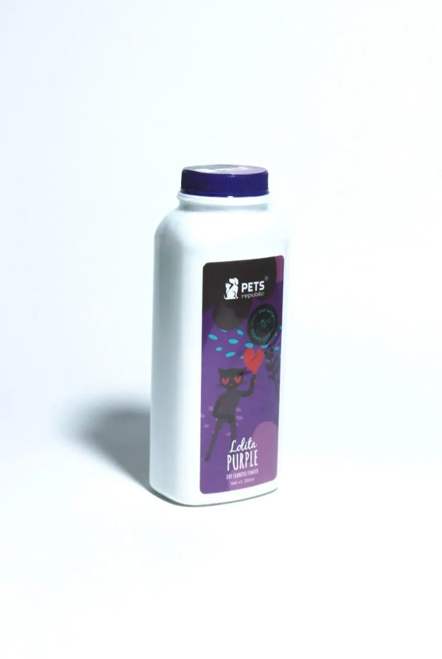 Pets Republic Dry Powder Shampoo with Lolita Purple 200 gm