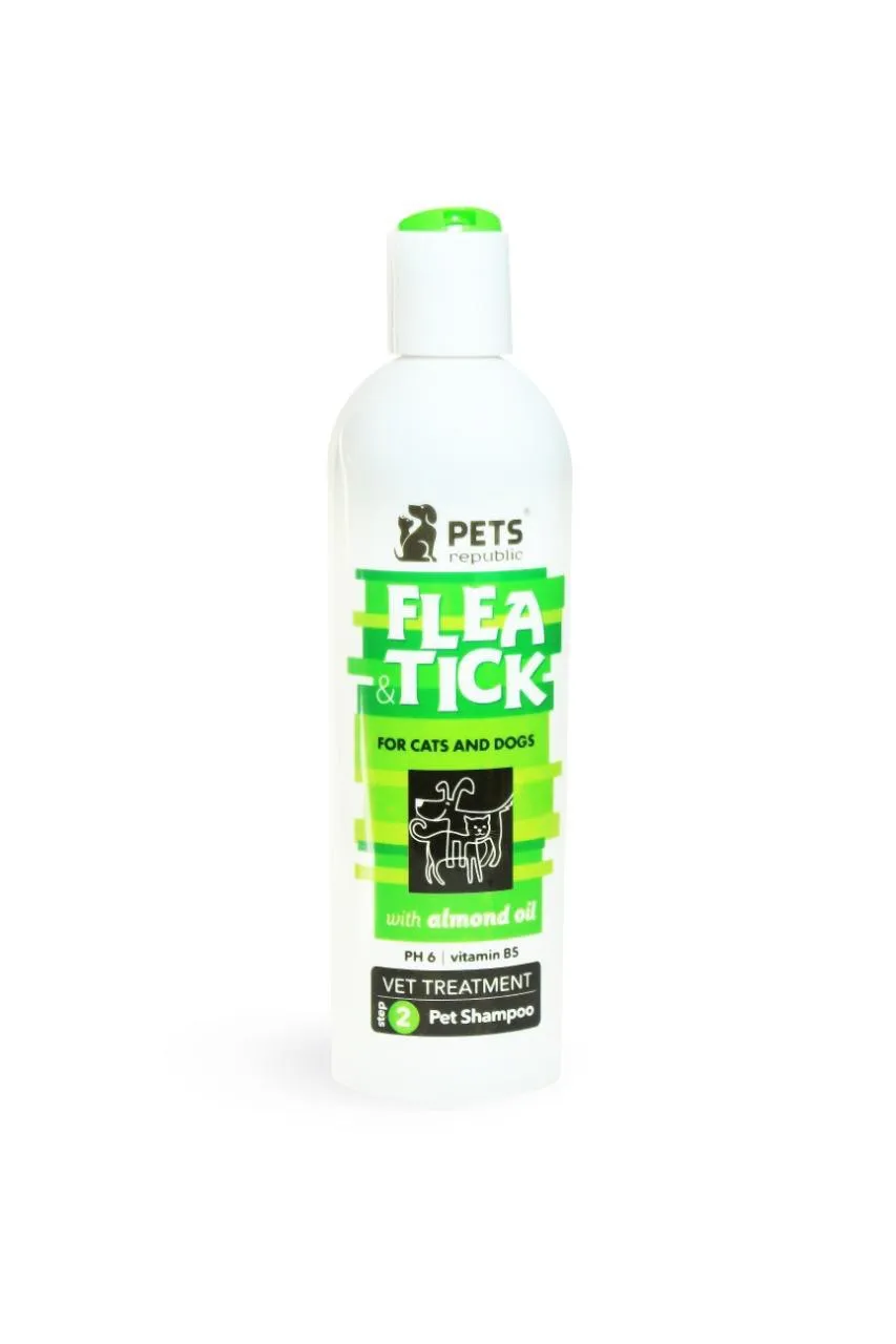 Pets Republic Flea & Tick Shampoo for Cats & Dogs with Almond Oil 500 ml