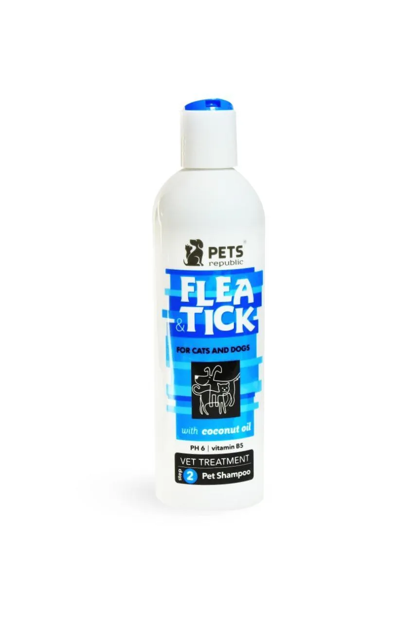Pets Republic Flea & Tick Shampoo for Cats & Dogs with Coconut Oil 500 ml