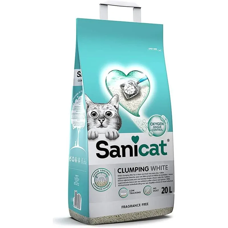 Sanicat Clumping White Fregnance Free 20L