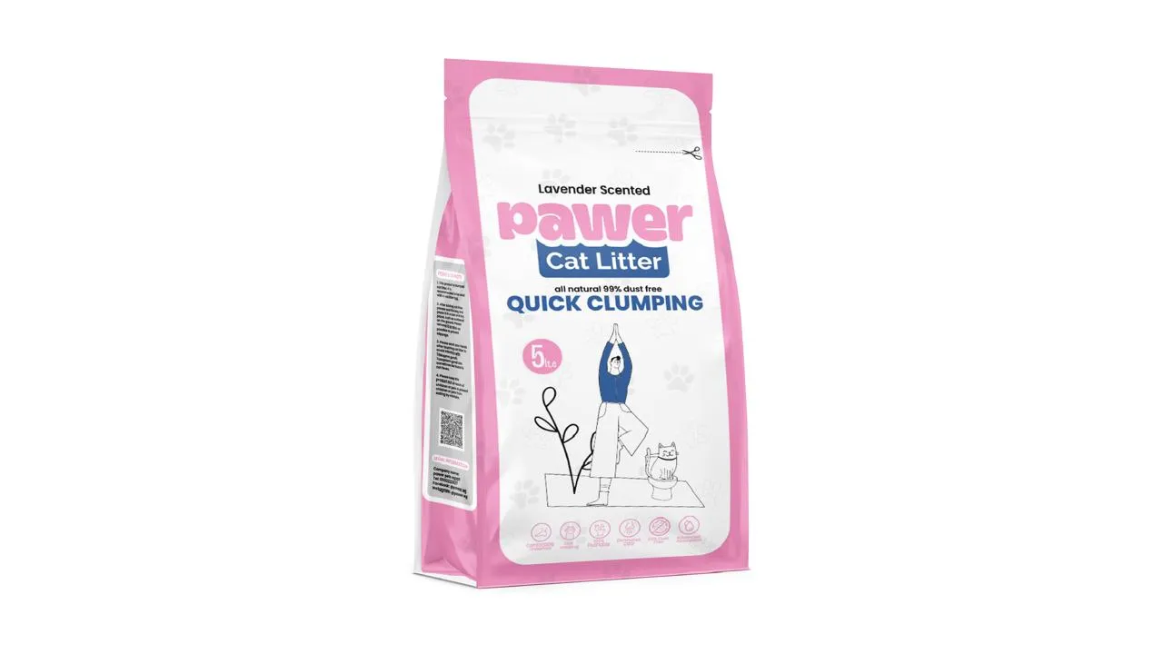 Pawer Clumping Cat Litter - Lavender - 5L